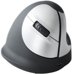 R-Go Ergonomic mouse HE Break - Mus - ergonomisk - högerhänt - 5 knappar - trådlös - Bluetooth 5.0 - svart