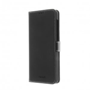 Insmat Flip Case - Vikbart fodral för mobiltelefon - genuint läder, termoplastisk polyuretan (TPU) - svart - för Samsung Galaxy A32 5G